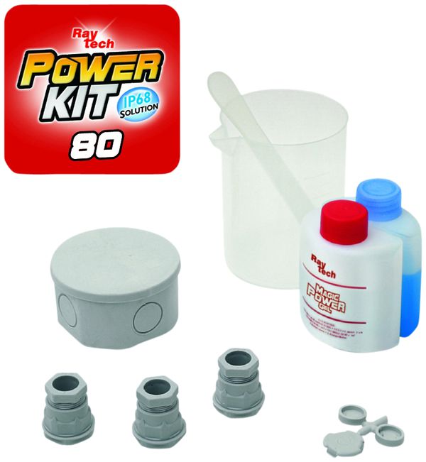 AP-Abzweigdose Raytech mit Gel, Ø80×40mm