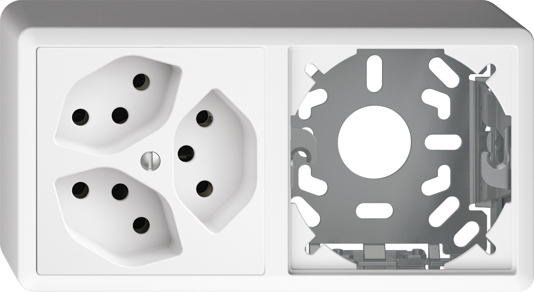 Combinaison AP Edue 1×2 FX54, 3xT13 + Place vide bc