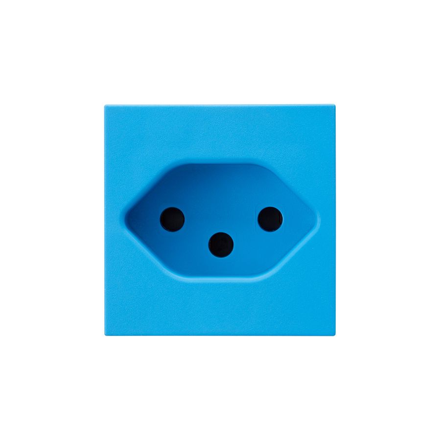 EB-Steckdose Hager Typ 13 blau 45×45 mit Steckklemmen