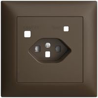 Frontset EDIZIOdue zu FI-Steckdose FMI, T23, shutter, coffee