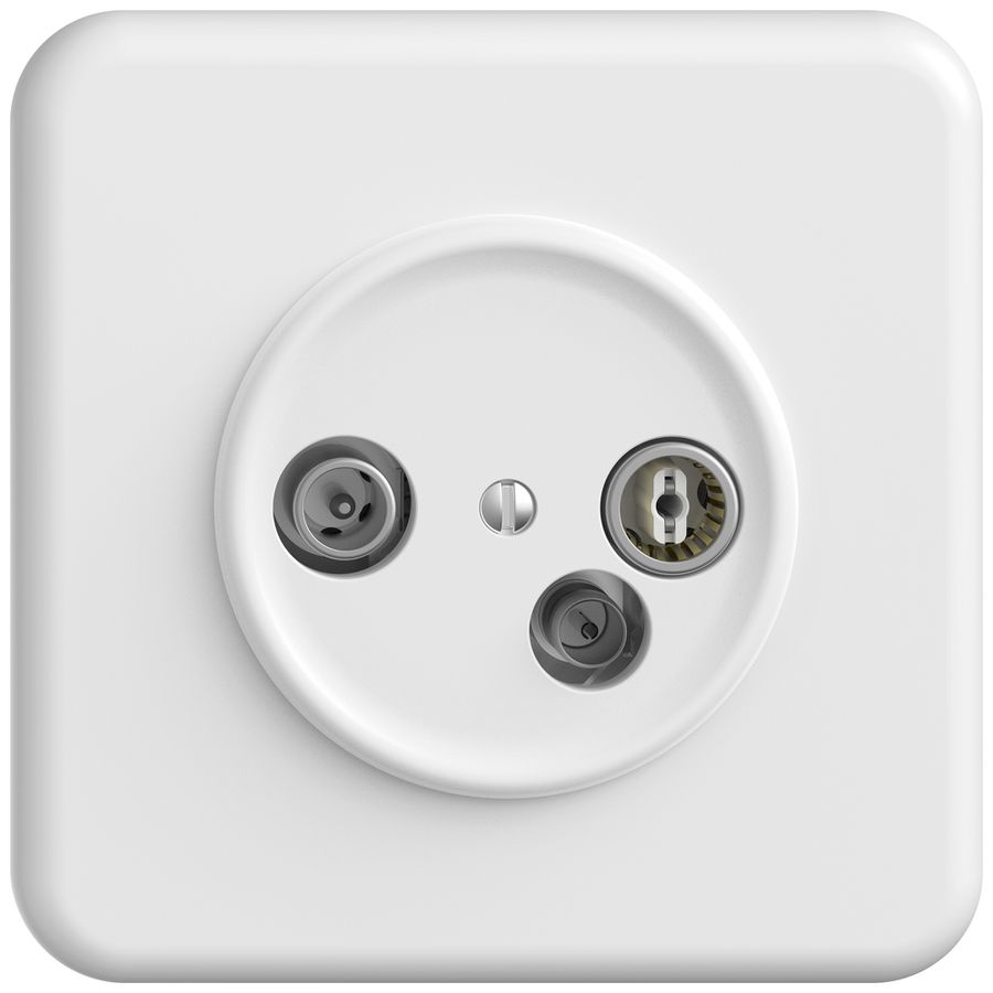 UP-Antennendose TV-R-Daten STANDARDdue SNAPFIX® 19dB ws