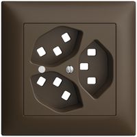 UP-Frontset EDIZIOdue coffee 88×88mm 3×T23 mit Linse