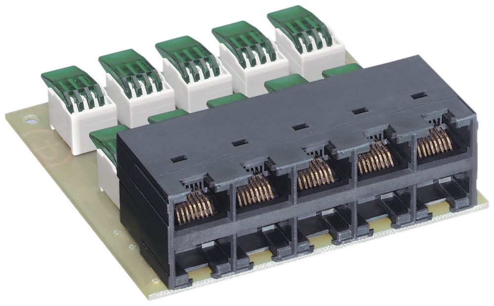 Anschlussmodul 10×RJ45/u ISDN Kat.3, Pin 4-5,3-6, R&Mfreenet