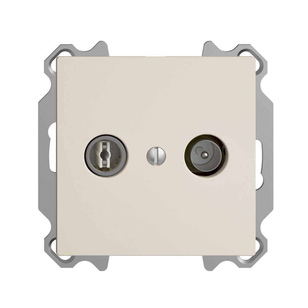 Prise TV-R ENC EDIZIOdue 4dB crema à large bande 5…2000MHz, FM