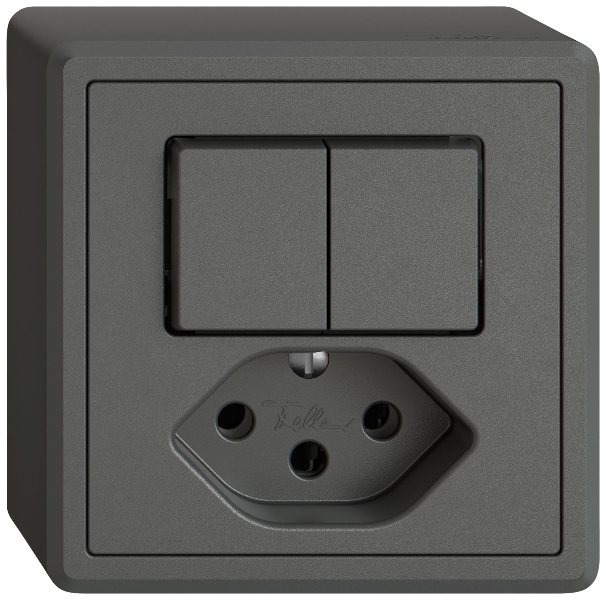 AP-Kombination EDIZIO.liv SNAPFIX® 2×Schema 3+T13 dgu