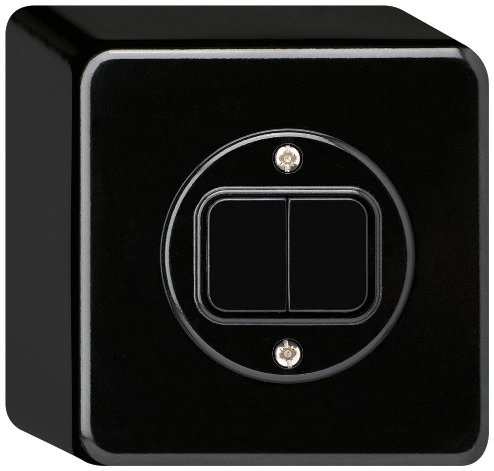 AP-Drucktaster basico 2×AR/1L schwarz