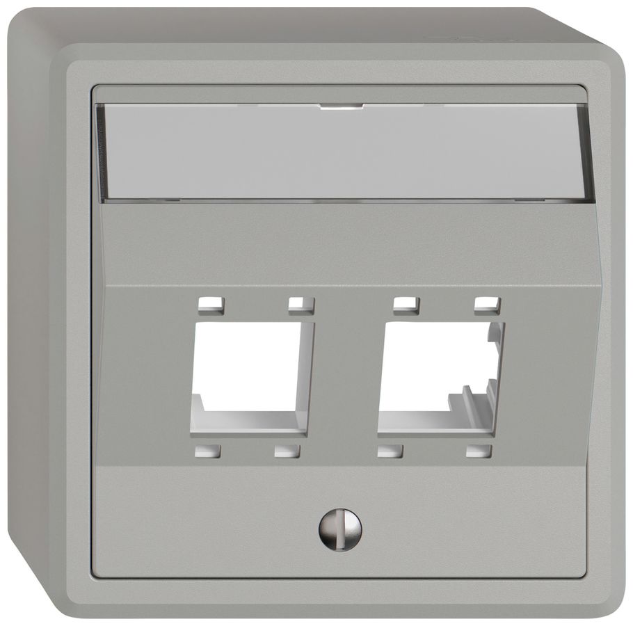 Kit di montaggio AP EDIZIO.liv SNAPFIX® per freenet cat.5e/6 2× grc