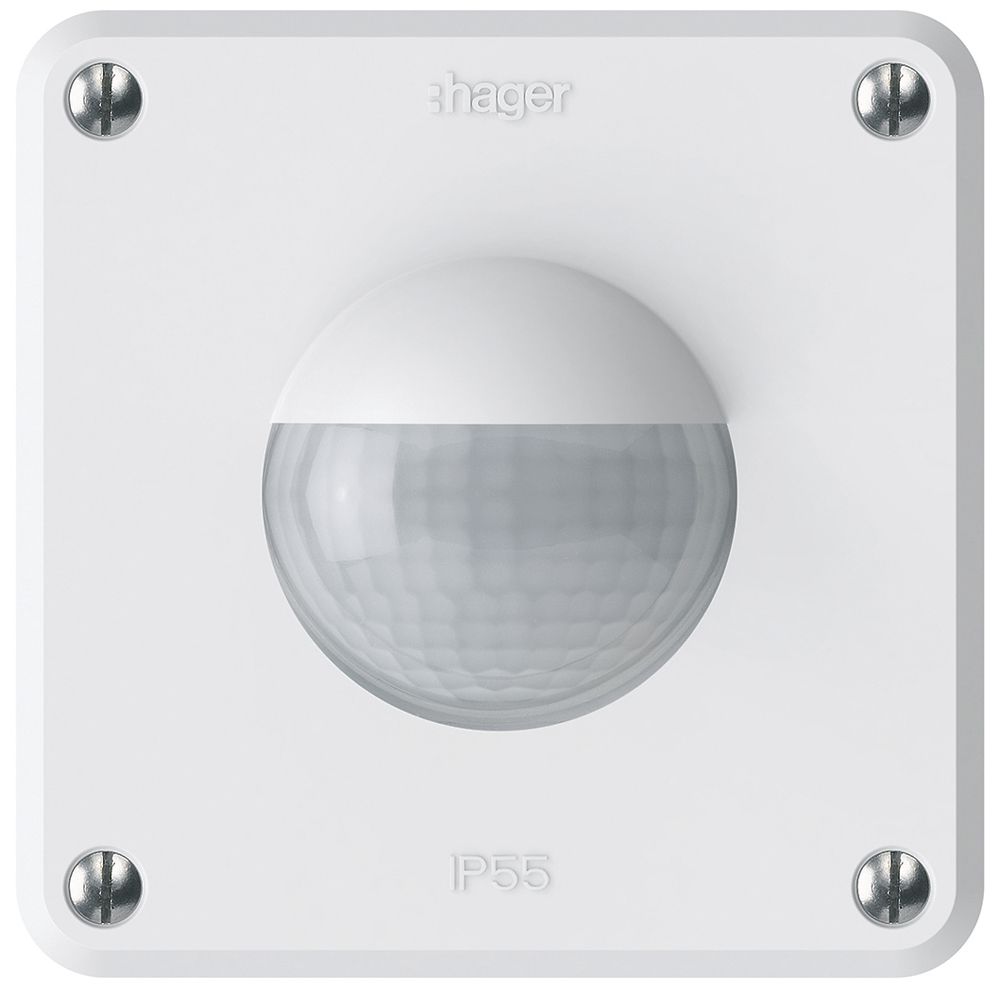 Frontset Hager robusto IP55 Z für Bewegungsmelder weiss