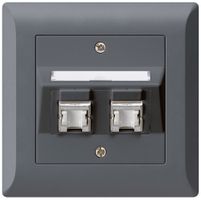 Kit di montaggio INC kallysto.line C cat.6 2RJ45/s antracite