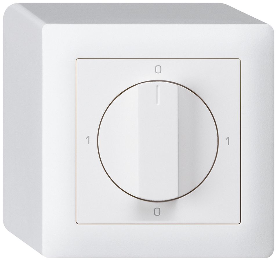 AP-Drehschalter kallysto 0/2L weiss mit Drehgriff