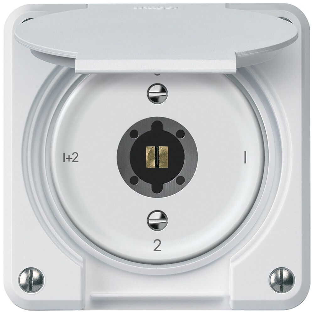 Interruttore a chiave INC robusto interruttore seriale 16A 250V 86×86mm bianco