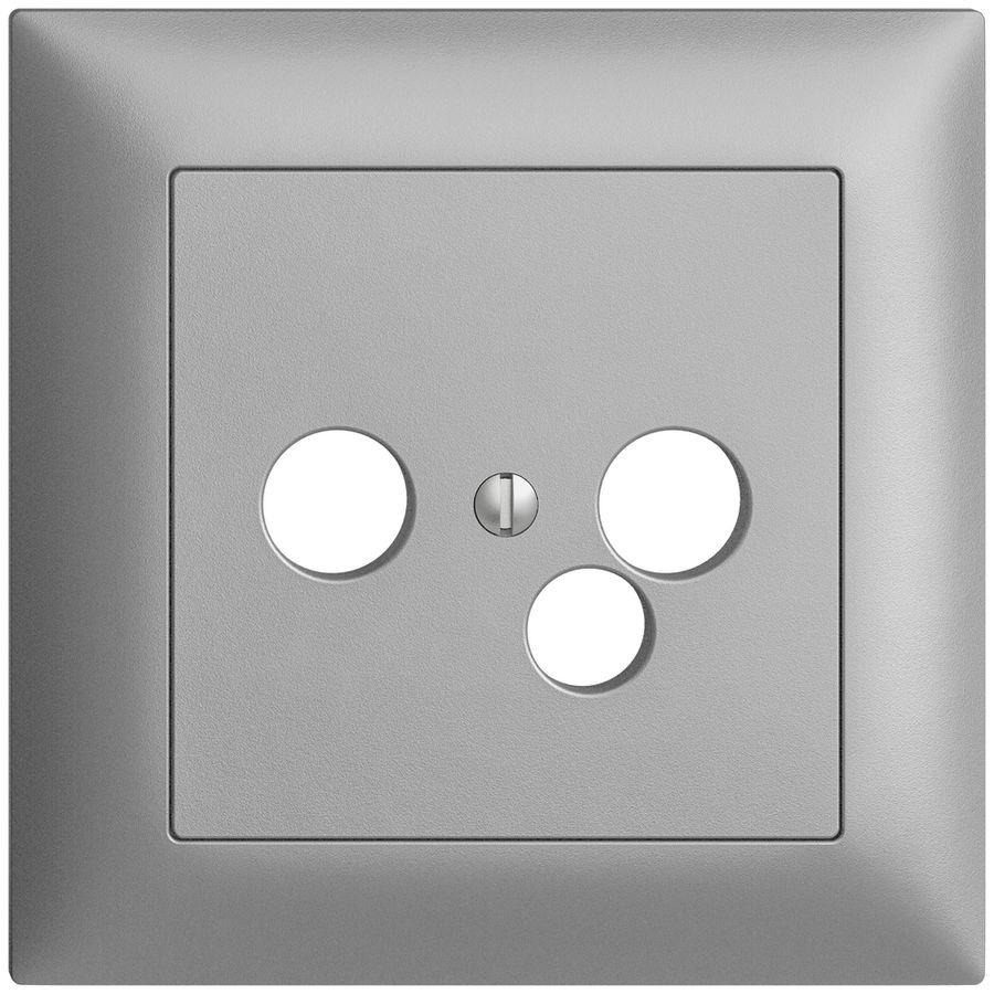 Kit frontal ENC EDIZIOdue silver 88×88mm