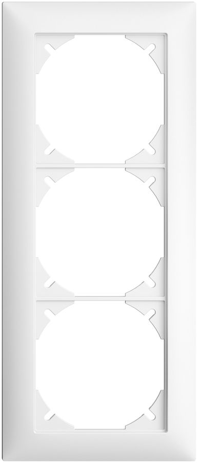 Abdeckrahmen EDIZIOdue 1×3 weiss