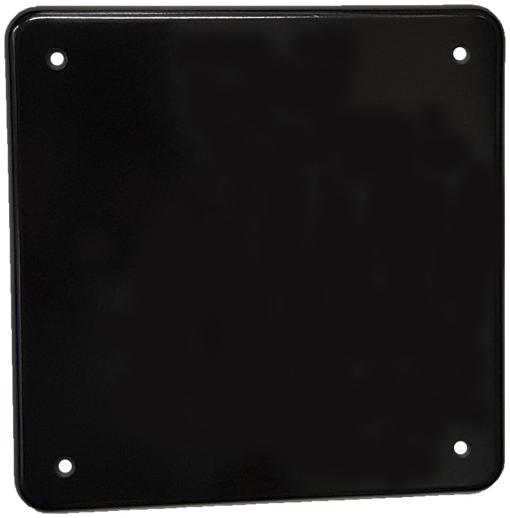 Deckplatte 2×2 4 Befestigungslöcher schwarz