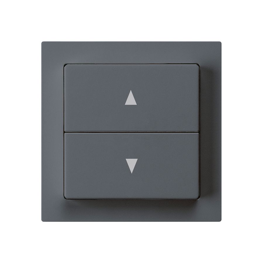 Frontset kallysto 60×60 anthrazit für Storenschalter/Taster 2-fach