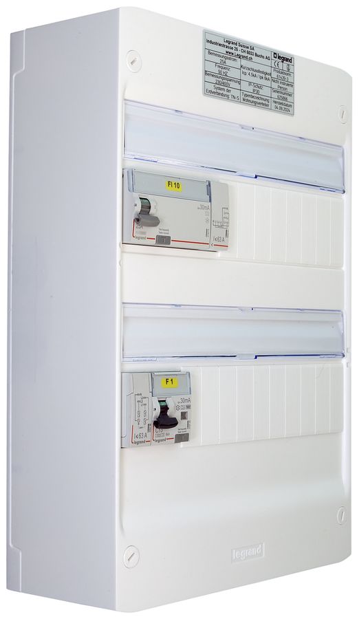 Petit tableau de distribution AP Legrand 2-rangées 26 UM blanc