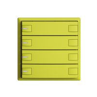 Poussoir ENC KNX 4× EDIZIOdue lemon RGB avec LED