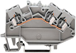 Borne de passage WAGO 3L 2.5mm² gris