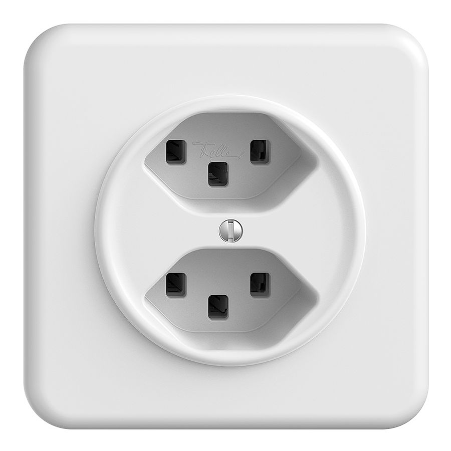 UP-Steckdose 2×T23 STANDARDdue weiss