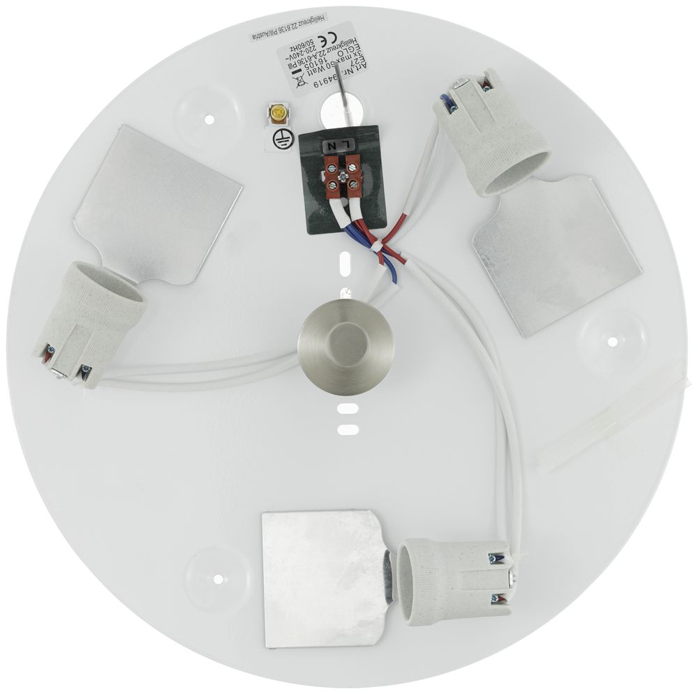 Deckenleuchte Eglo PASTERI PRO 3×E27, 3×60W, Ø330mm, Nickel, ohne Schirm