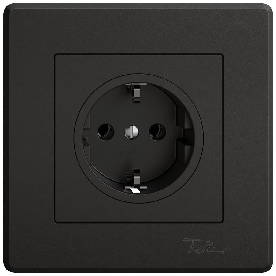 UP-Steckdose EDIZIO.liv SNAPFIX® SCHUKO 16A 230V 88×88mm schwarz