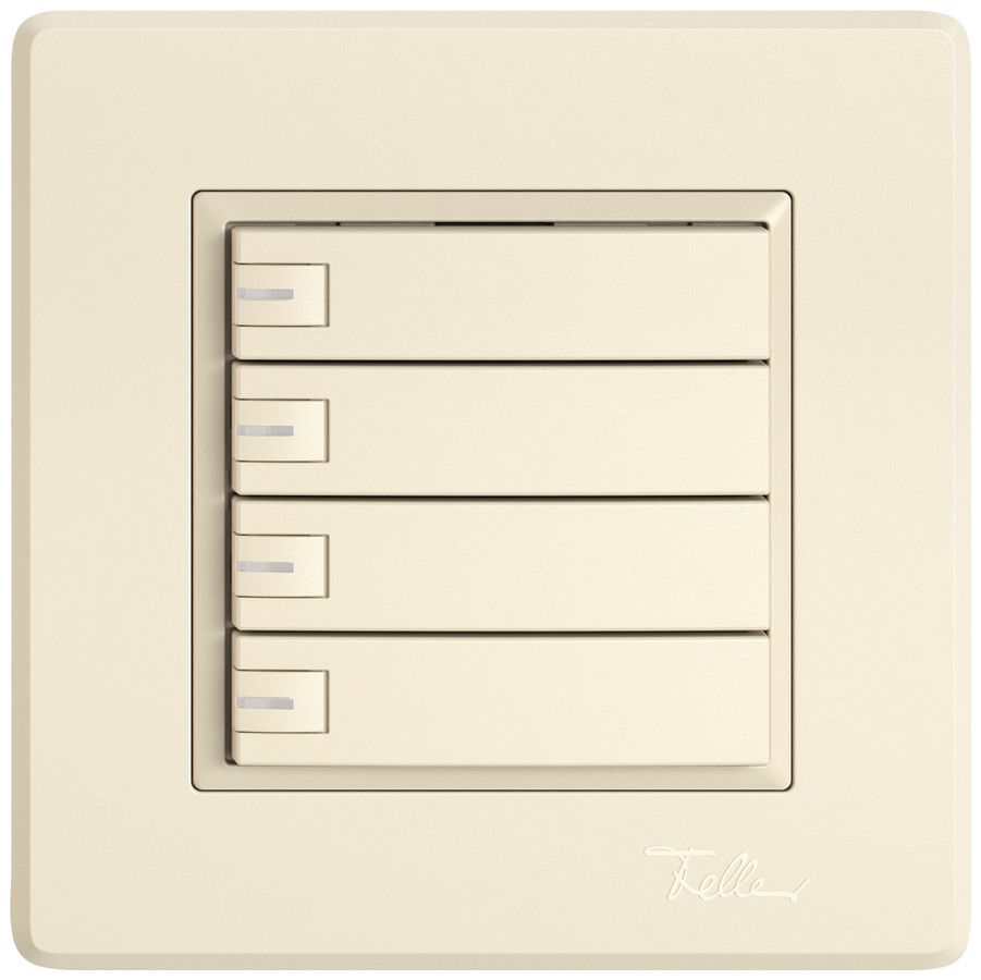 UP-Universaltaster EDIZIO.liv UNI SNAPFIX® 5…48V m.LED blau 4× 1-Tbed.cr