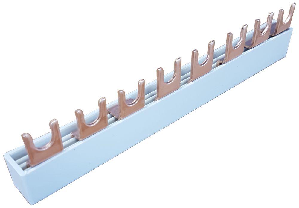 Kammschiene Meterware SKS1390, unten, E-Typ, 4L, 8 TE, 10mm², 63A, 140mm