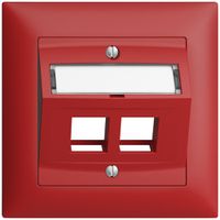 UP-Montageset EDIZIOdue FMI, mit Schrägauslasshaube, für 2×Keystone, berry