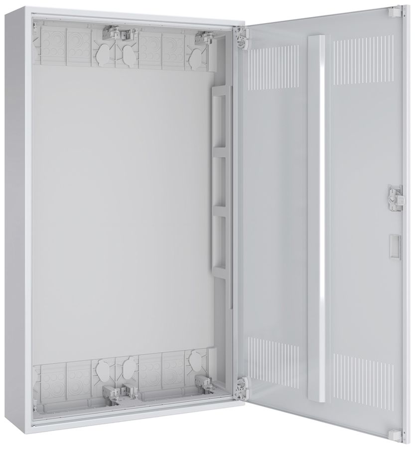 Coffret vide AP Pragma a.porte a.fentes blanc 2 champs 6 rangées 550×950×160mm