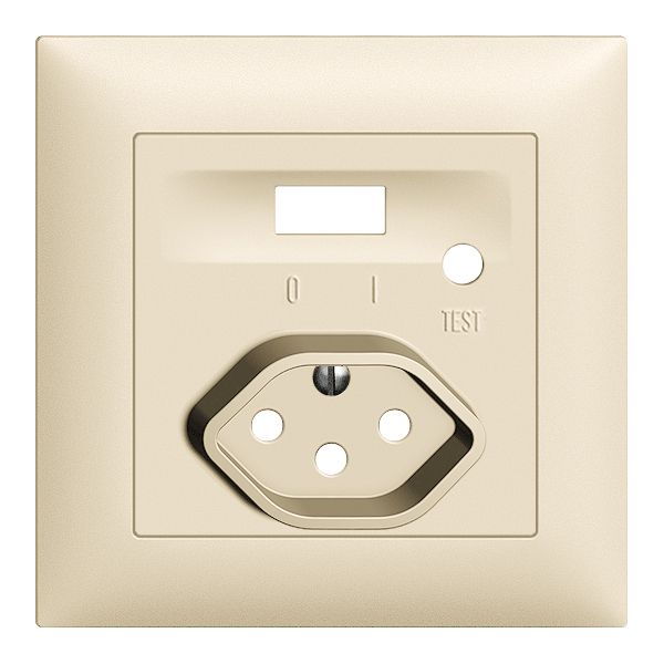 Frontset EDIZIOdue zu FI-Steckdose crema