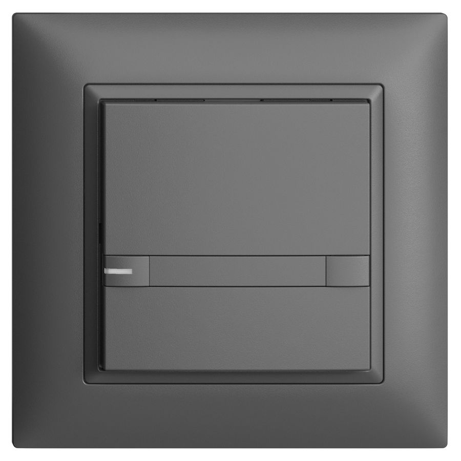UP-KNX-Taster RGB EDUE FMI, 250mW, m.RGB-LED, m.Papier, 1×Taste, 2×Tastenb., dgu