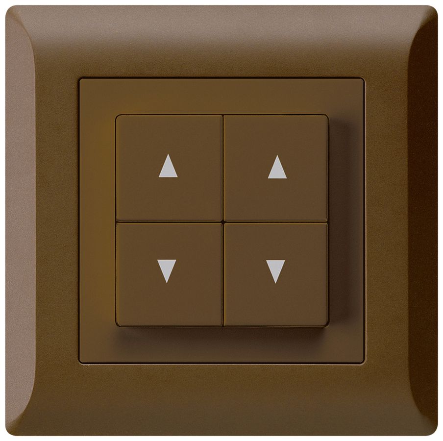 Interrupteur pour stores ENC kallysto.line brun avec 4 touches