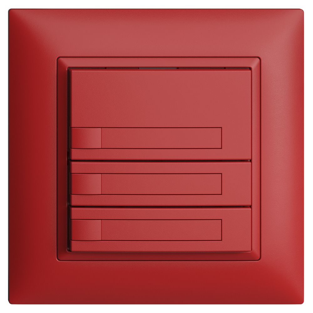 UP-KNX-Taster RGB EDUE FMI, 250mW, o.LED, m.Papier, 3×Taste, 1×Tastenb., ber