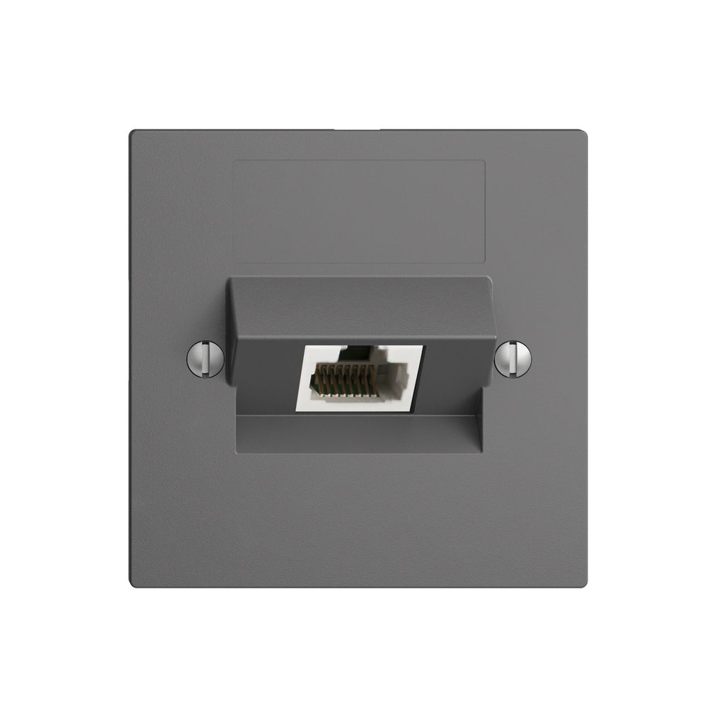 Einsatz zu UP-Anschlussdose 1×RJ45/u 4P ITplus EDIZIOdue dunkelgrau