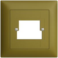 Frontset EDIZIOdue olive 88×88mm 2×TT 2×RJ45