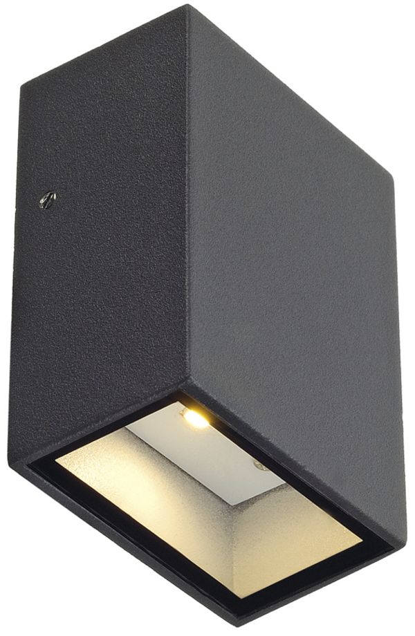 LED-Wandleuchte SLV QUAD 1, 3W 260lm 3000K IP44 anthrazit