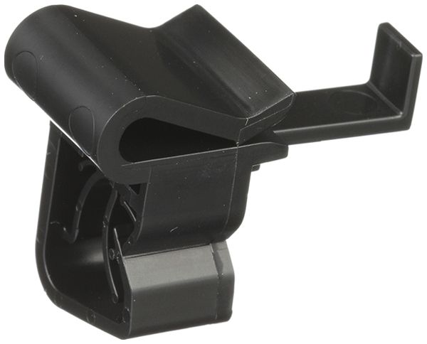 Clip pour câble Ø 6.6…7.5mm, perpendiculaire à la fixation inférieure, noir