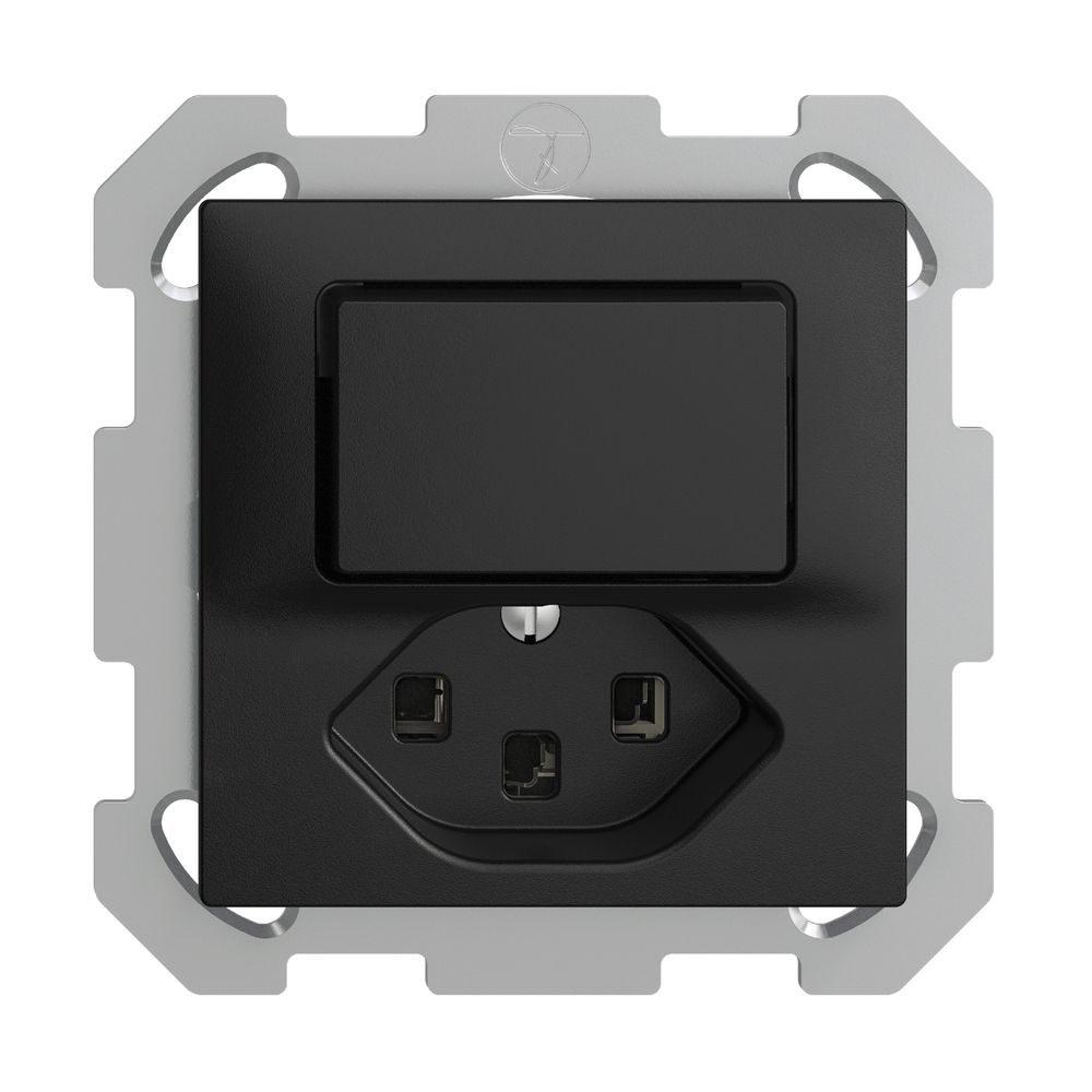 Combinazione INC 3/1L+T23 16A EDIZIOdue nero