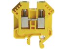 Borne de passage joignable Woertz 0.5…6mm² 41A 1000V vis 2×1 barre G vert/jaune
