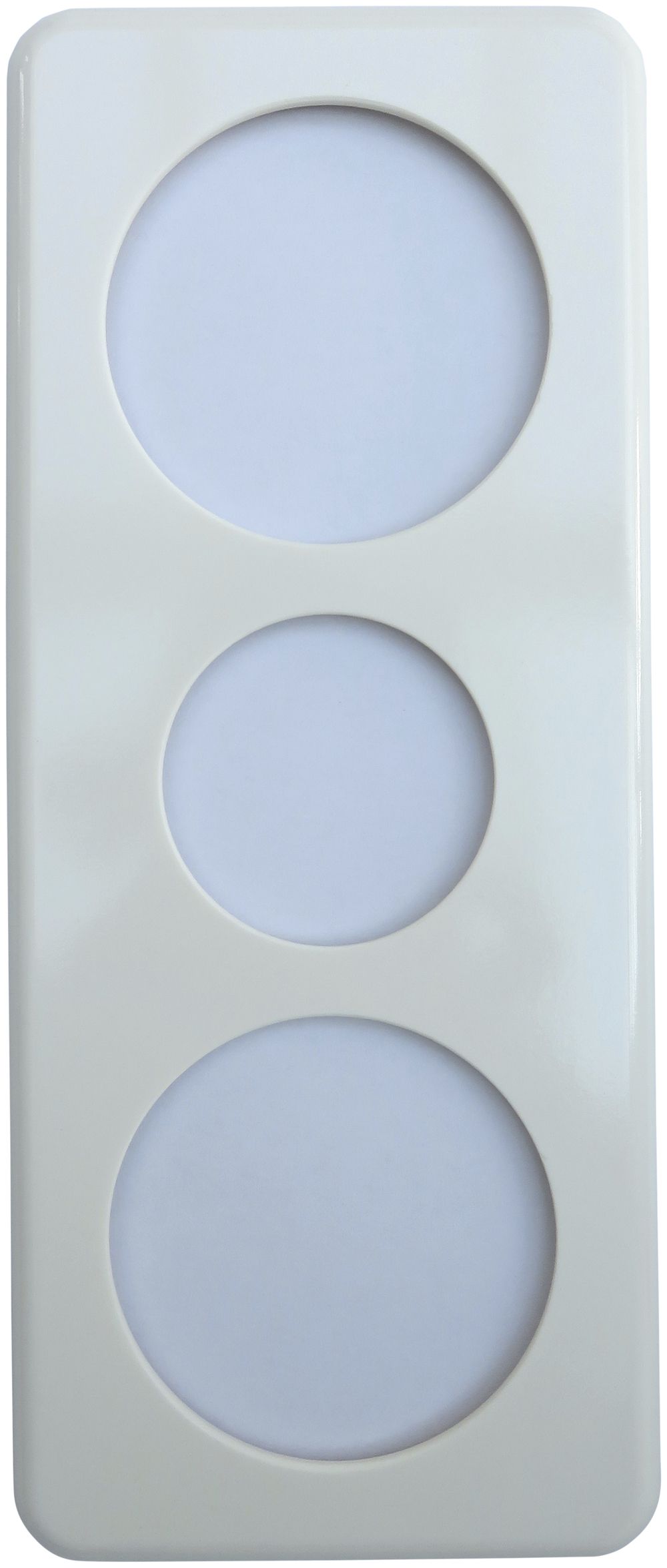 Abdeckplatte 3×1 58-43-58mm weiss