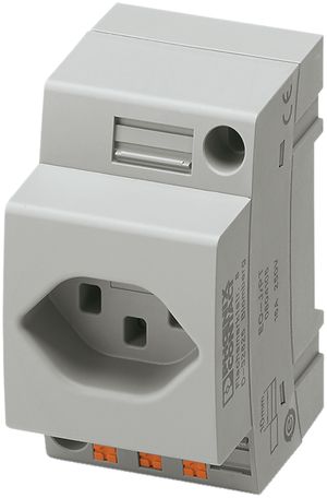 Prise AMD Phoenix Contact EO-J/PT, type 23, Push-In, gris