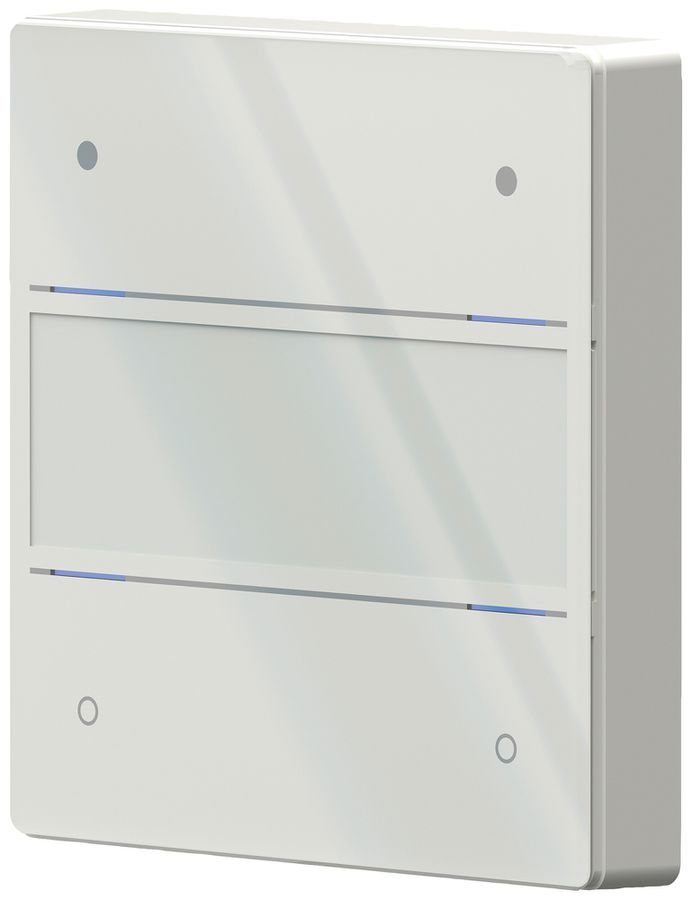 Senseur poussoir KNX ENC Theben iON 104 G LED avec champ d'inscription blanc