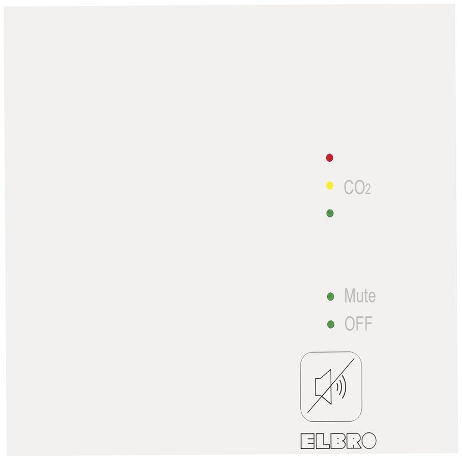 CO2-Sensor ELBRO, mit 3 LED, 900…1900ppm, akustisches Signal