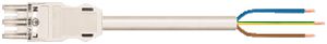 Anschlussleitung WINSTA MIDI 3×1.5mm² 16A 250V 1m Kod.A Kupplung/frei weiss