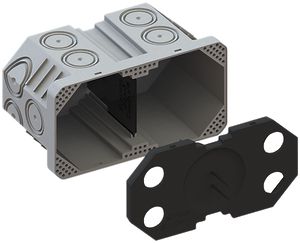 UP-Einlasskasten AGRO Gr.I 1×2 mit Trennwand