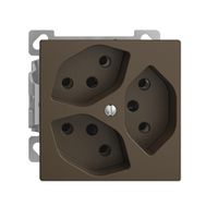 Prise AP EDIZIOdue 3×T13 coffee 3×S intér. pour combin.a.shutter