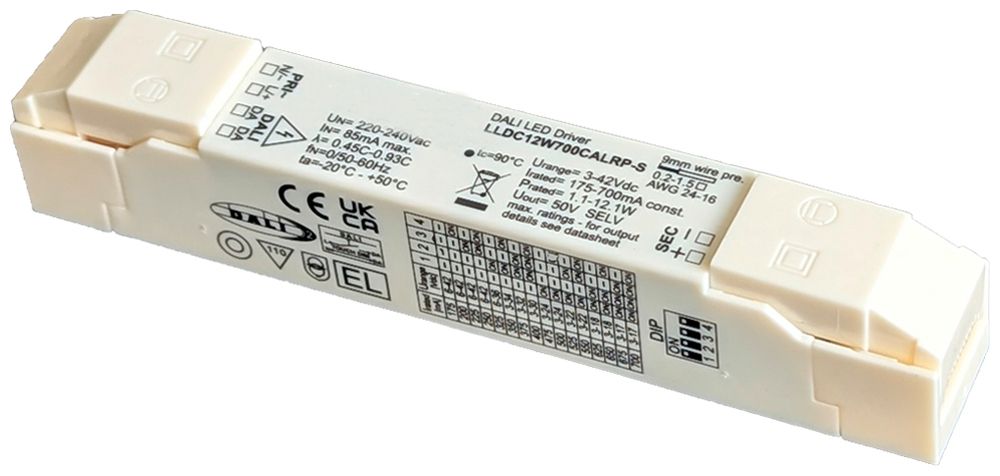 Alimentation LED Elektrogros 1.1…12.1W 3…42V 175…700mA DALI VAR 132×21×23mm