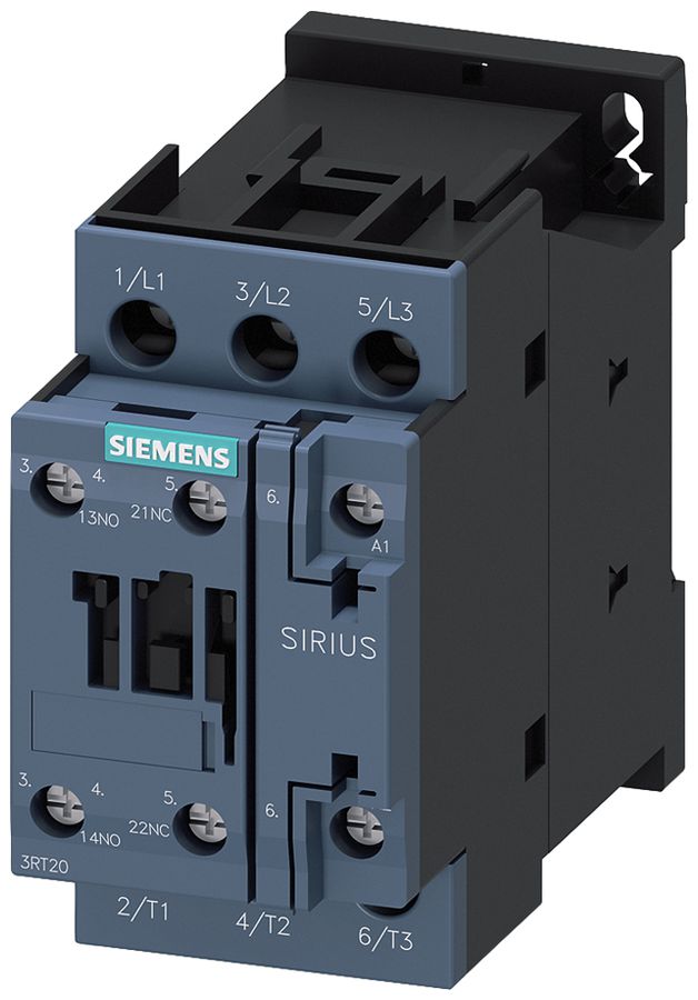 Contacteur de puissance Siemens SIRIUS 3RT2 230VAC 3P 9A +1F à vis