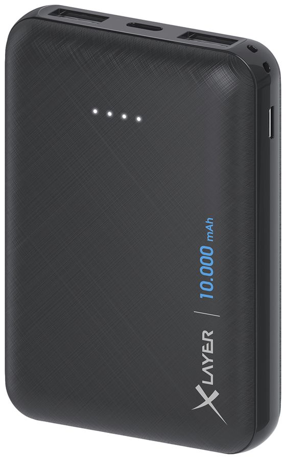 Batterie externe XLayer Micro 10000mAh 2×USB-A ≤2.1A 91×64×22.5mm 200g noir