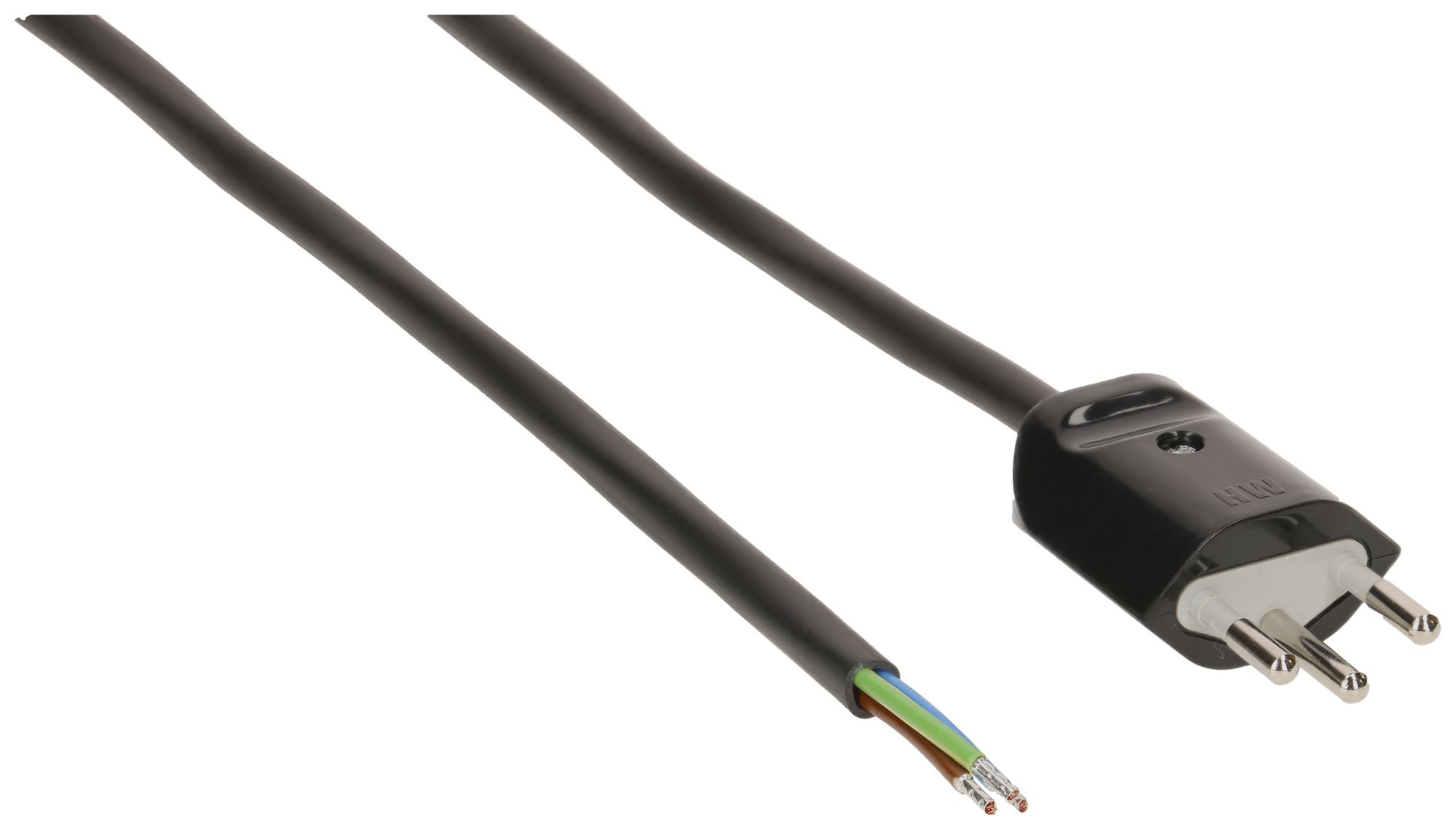 Apparatekabel MAX HAURI Td 3×1mm² 3m schwarz Stecker T12